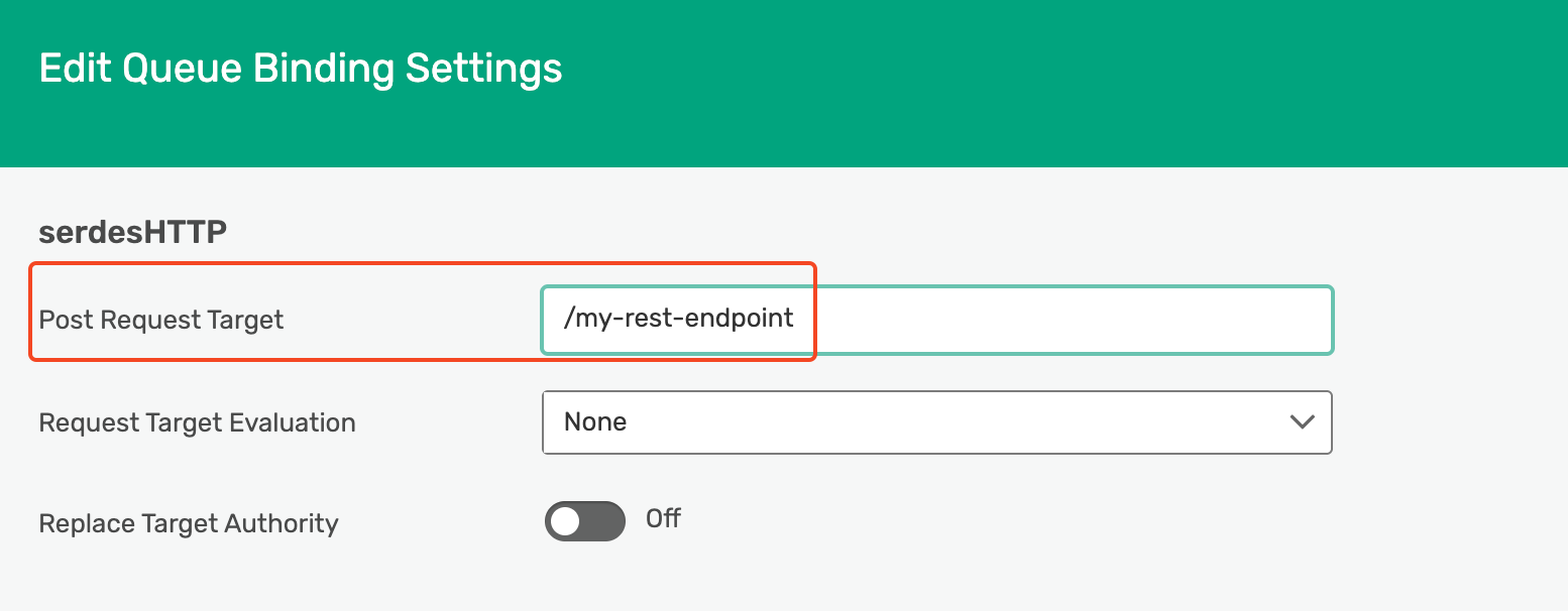 Queue Binding Endpoint